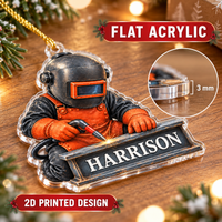 Welder Ornament - material and thickness