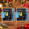 Close-up of Wilmington Police Department True Blue Ornament Christmas Gift for Law Enforcement Officers for streetwear fans in Austin, Texas