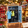 Close-up of Wilmington Police Department True Blue Ornament Christmas Gift for Law Enforcement Officers for streetwear fans in Austin, Texas