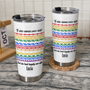 Close-up of Wise Woman Once Said And She Lived Happily Ever After Stainless Steel Tumbler Gift for Women for streetwear fans in Austin, Texas