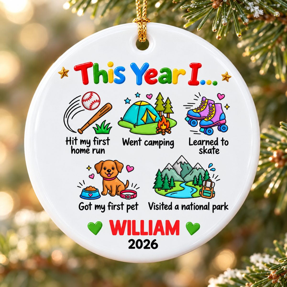 Year of Memories Ornament - design view