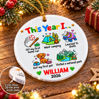 Year of Memories Ornament - material and thickness