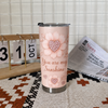 You Are My Sunshine Granddaughter Gift Tumbler Inspirational Floral Cup For Grandma To Granddaughter on a hanger, ready to ship from Austin, Texas