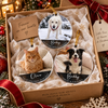 Customer in Austin, Texas wearing You Left Paw Prints On Our Hearts Forever In Our Hearts Pet Memorial Ornament Personalized Christmas