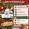 Close-up of You Left Paw Prints On Our Hearts Forever In Our Hearts Pet Memorial Ornament Personalized Christmas for streetwear fans in Austin, Texas
