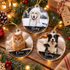 You Left Paw Prints On Our Hearts Forever In Our Hearts Pet Memorial Ornament Personalized Christmas available at our Austin, Texas warehouse