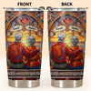 Close-up of You & Me. We Got This Tumbler, Personalized Stained Glass Couple Tumbler with Custom Names, Annivers for streetwear fans in Austin, Texas